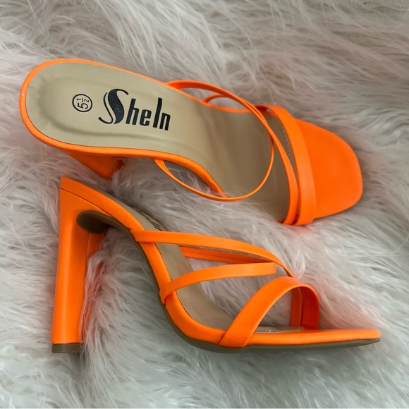 NEON ORANGE HEELS - Picture 5 of 6